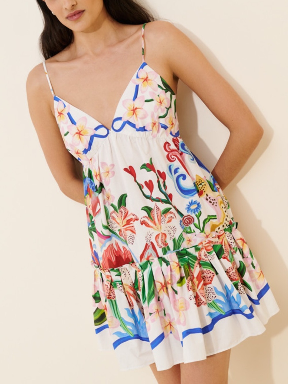 Farm Rio Garden Of Life Mini Dress